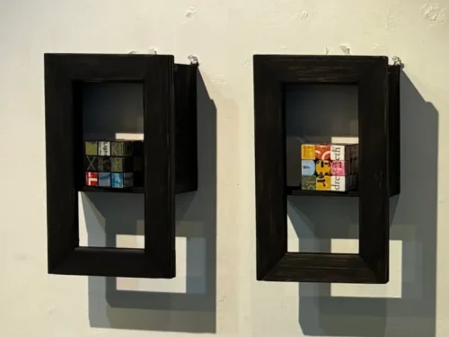 Two Collaged Rubik's Cube Artworks