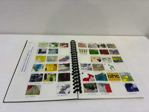 128 Days Monthly Calendar Process Art documenting daily fragments