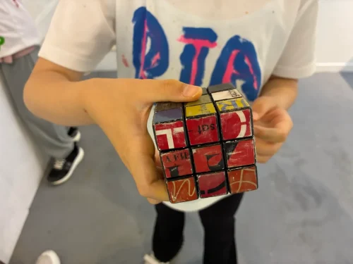 Close-up of the cube visualizing astronomical probability and the miracle of the present